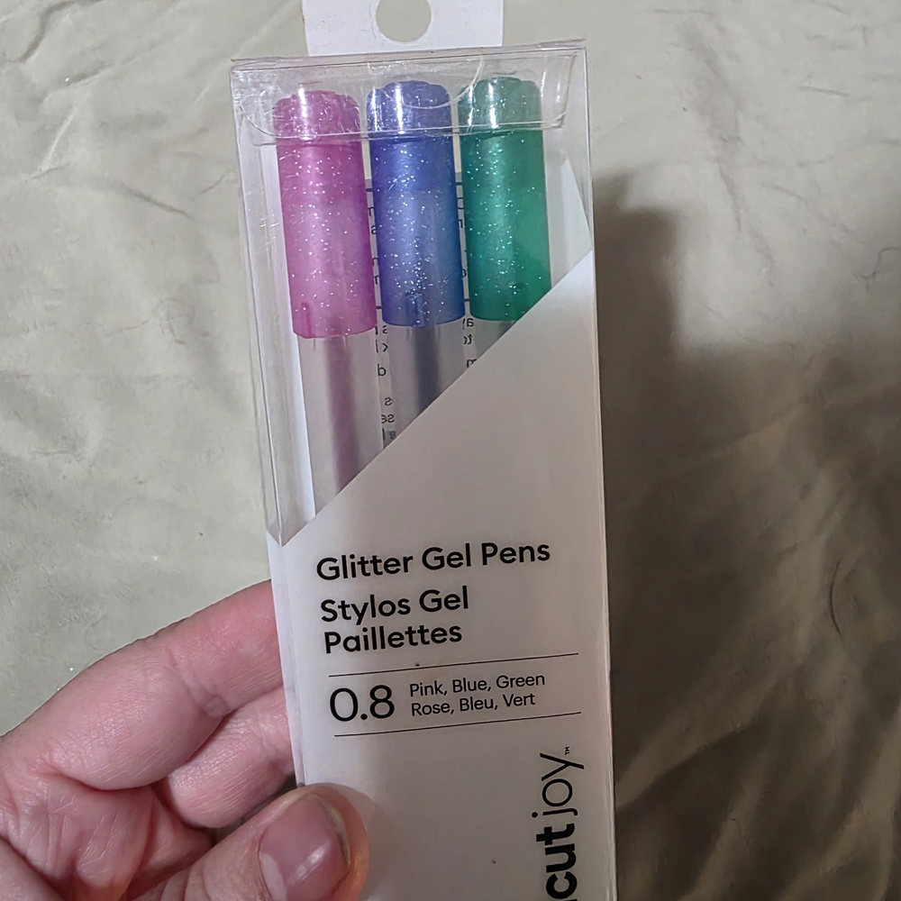 5/20$ Cricut Joy Glitter Gel Pens - Pink, Blue, Green